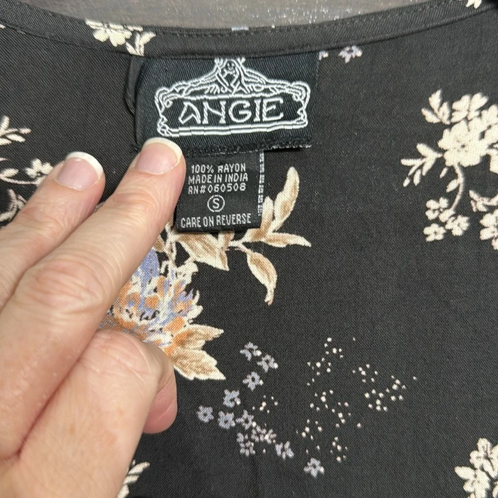 Angie Women’s Boho Short‎ Sleeve Duster Kimono Cover-Up Wrap Size Small